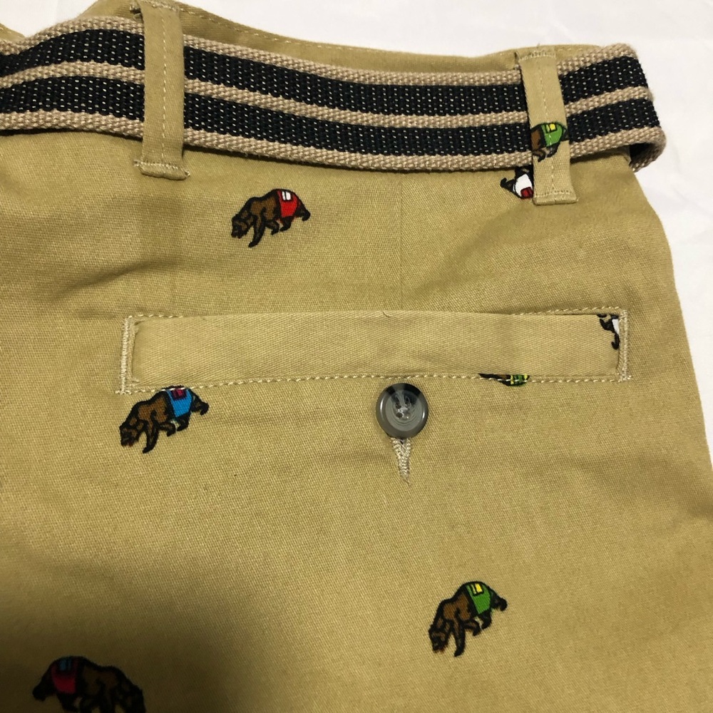 MENS RAW YARN INDUSTRIES NEW W.T. BearStretch Twill Khaki Shorts/ Belt Size 30 - Picture 6 of 12